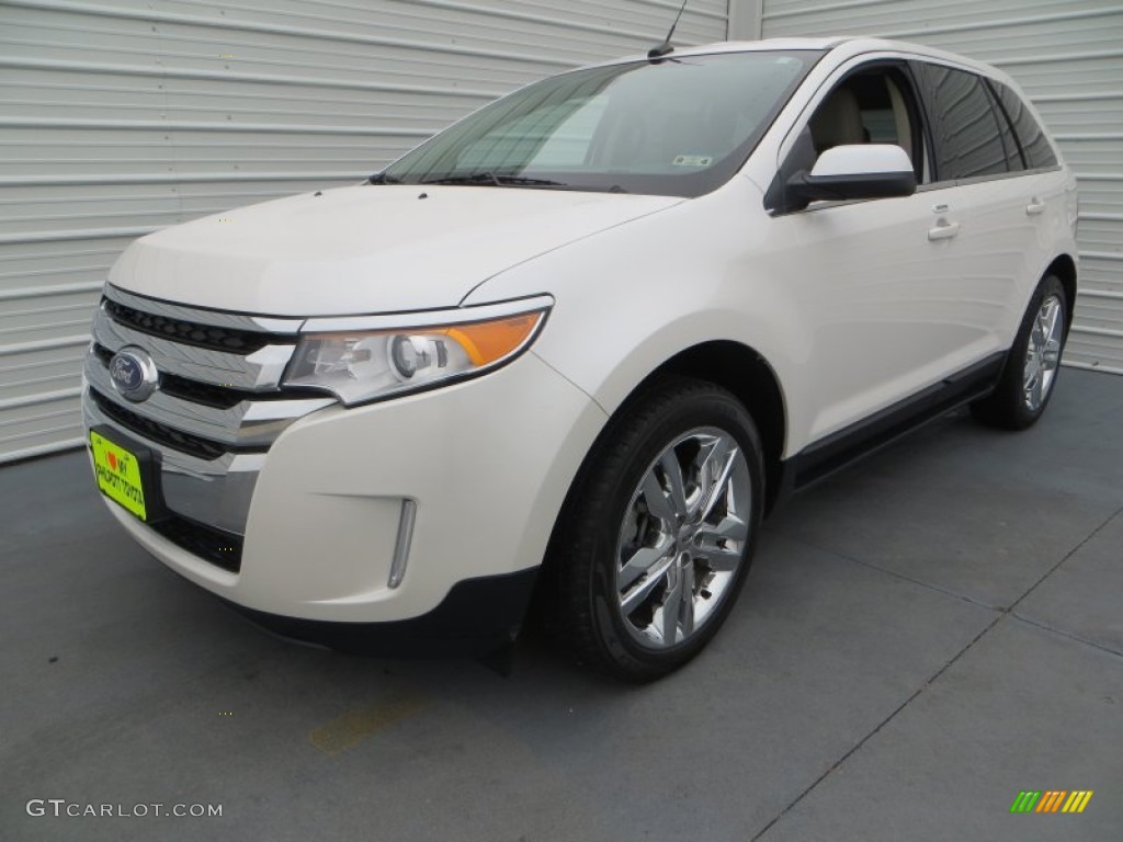 2012 Edge Limited EcoBoost - White Platinum Metallic Tri-Coat / Medium Light Stone photo #7