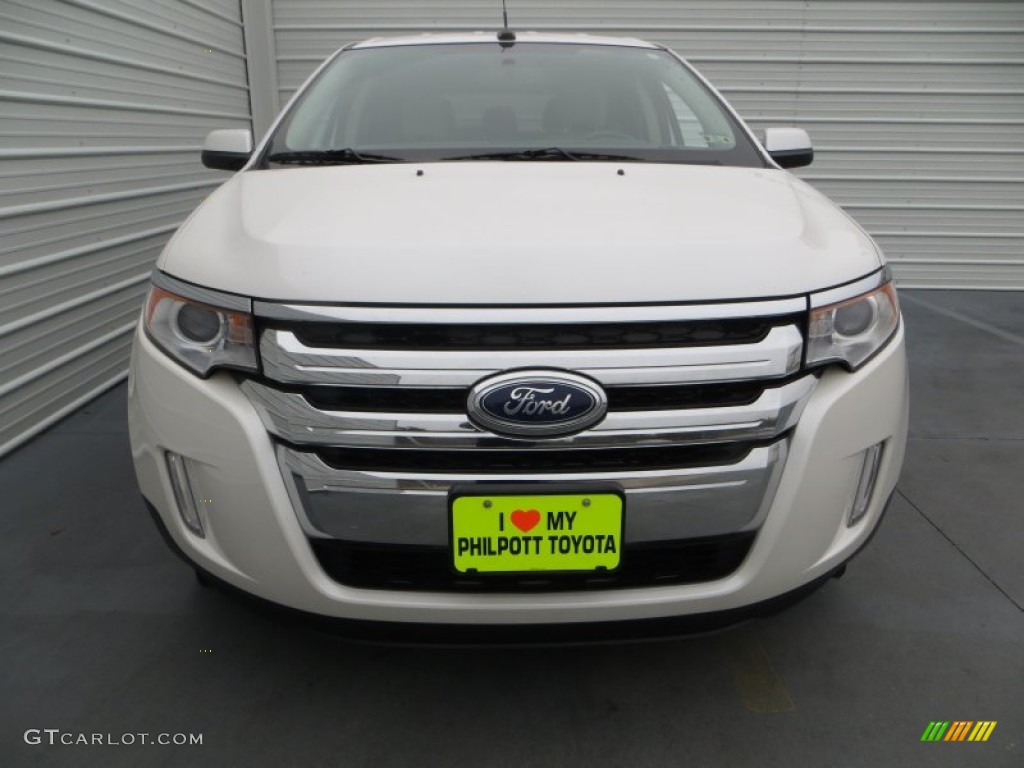 2012 Edge Limited EcoBoost - White Platinum Metallic Tri-Coat / Medium Light Stone photo #8