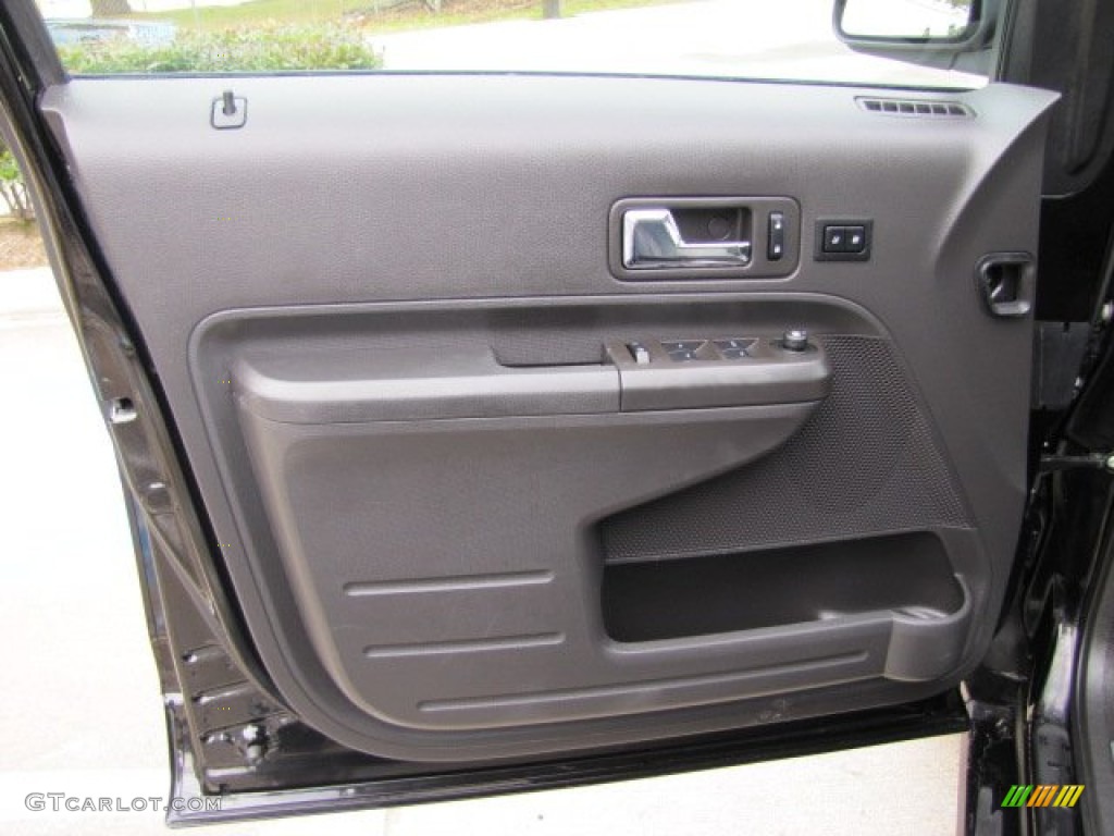 2009 Ford Edge Sport AWD Charcoal Black/Grey Alcantara Door Panel Photo #89585375