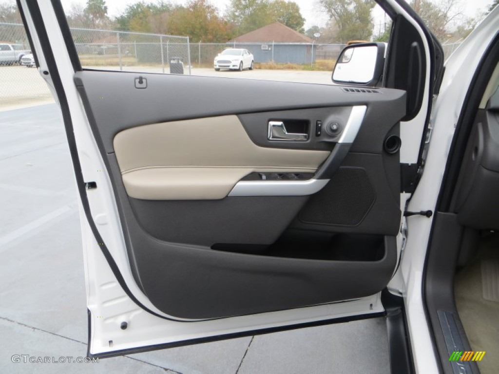 2012 Edge Limited EcoBoost - White Platinum Metallic Tri-Coat / Medium Light Stone photo #37
