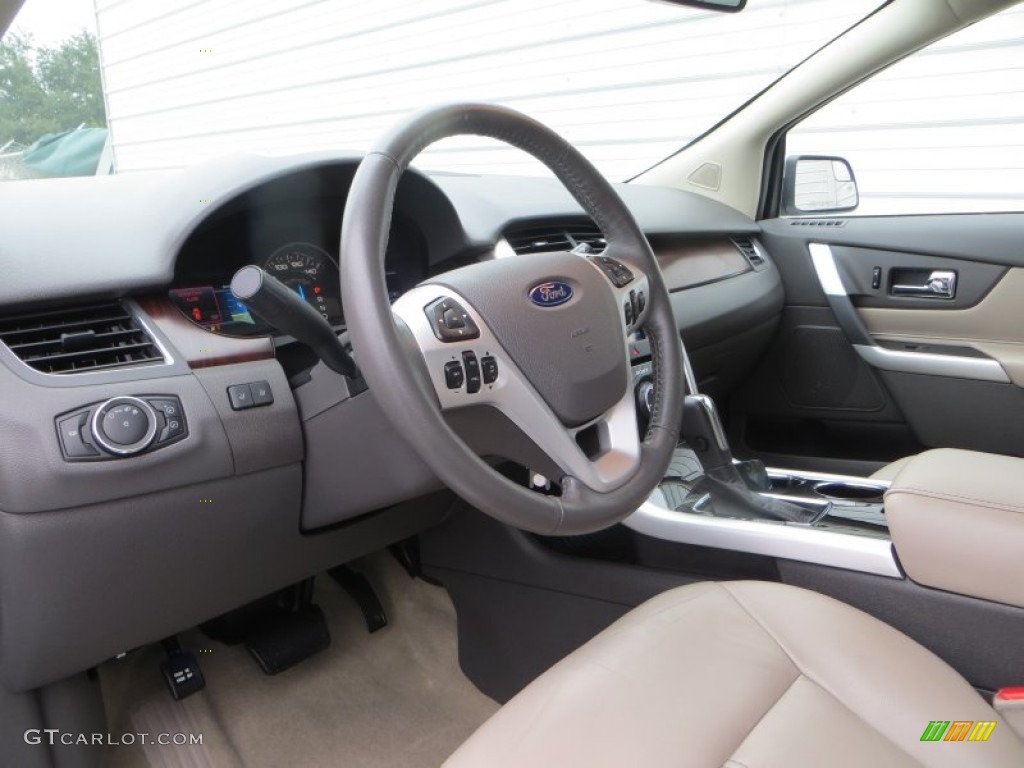 2012 Edge Limited EcoBoost - White Platinum Metallic Tri-Coat / Medium Light Stone photo #40