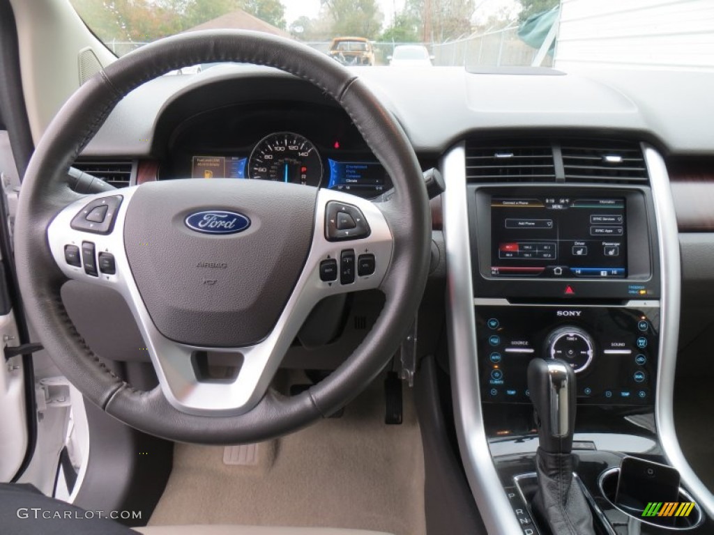 2012 Edge Limited EcoBoost - White Platinum Metallic Tri-Coat / Medium Light Stone photo #43