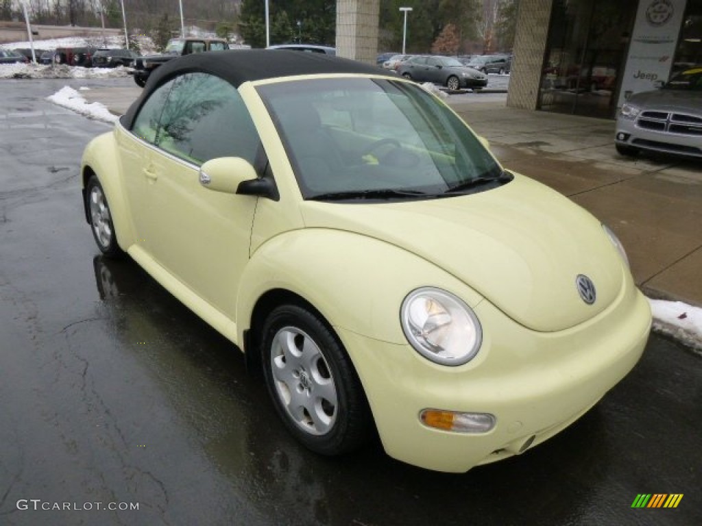 2003 New Beetle GLS Convertible - Mellow Yellow / Black photo #2