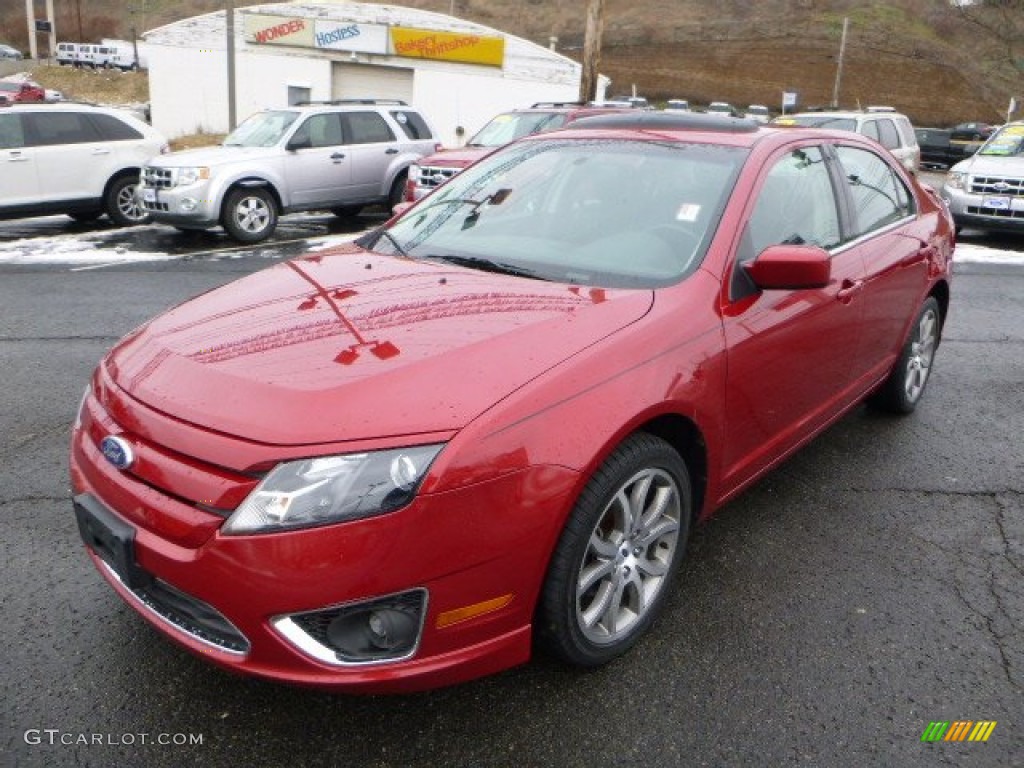 2011 Fusion SE V6 - Red Candy Metallic / Charcoal Black photo #5