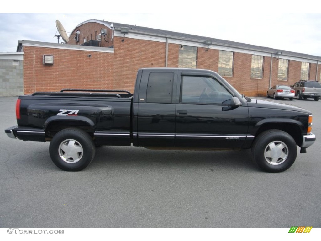 Onyx Black 1998 Chevrolet C/K K1500 Silverado Extended Cab 4x4 Exterior Photo #89591786