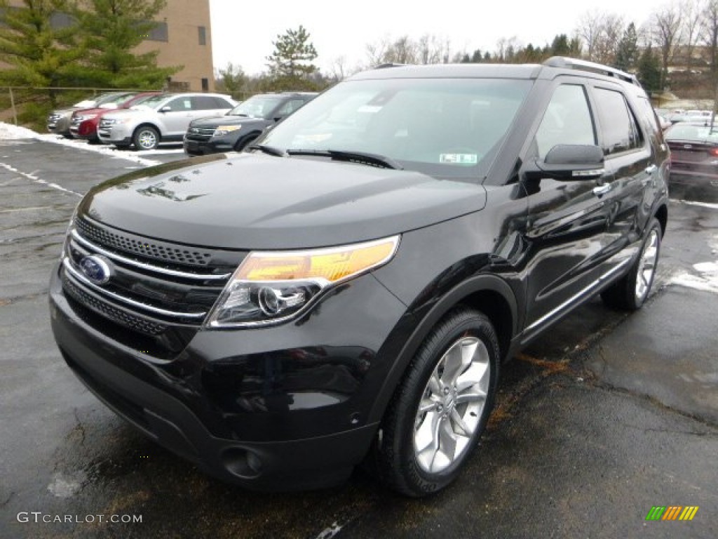 2014 Explorer Limited 4WD - Tuxedo Black / Charcoal Black photo #4