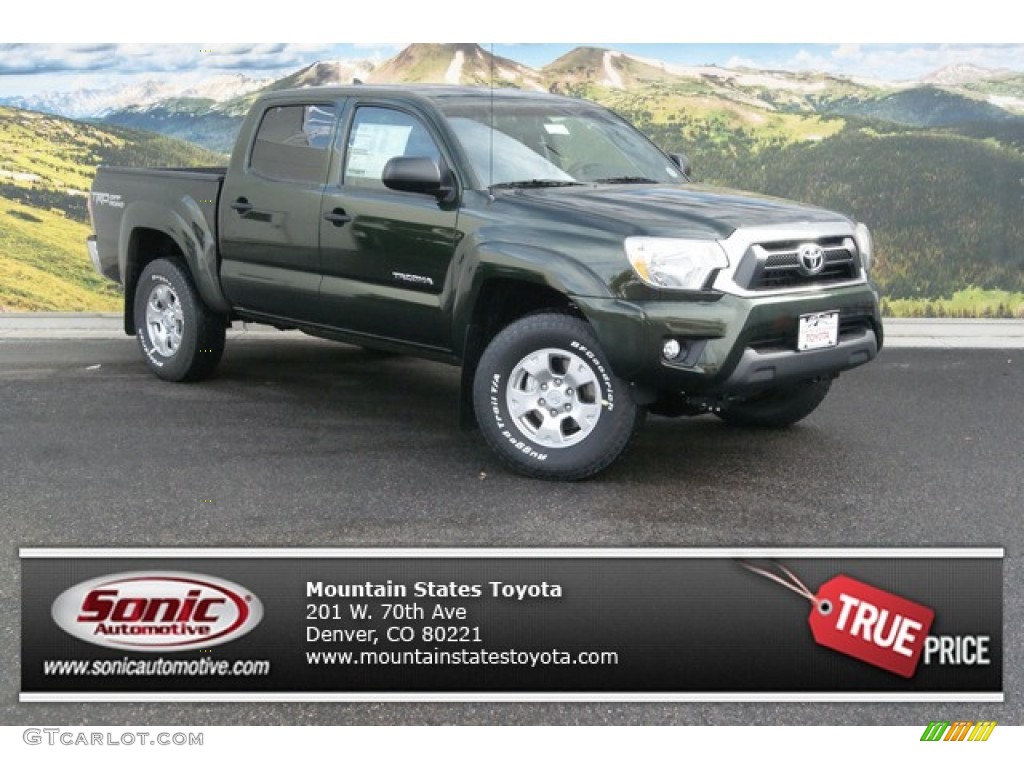 2014 Tacoma V6 TRD Double Cab 4x4 - Spruce Green Mica / Graphite photo #1