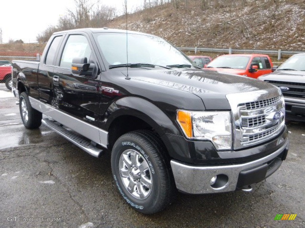 Tuxedo Black 2014 Ford F150 XLT SuperCab 4x4 Exterior Photo #89595071