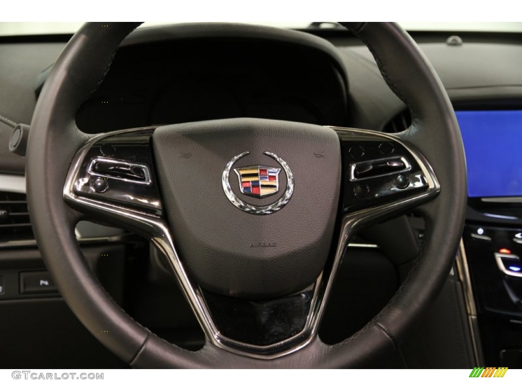 2014 Cadillac ATS 2.0L Turbo Jet Black/Jet Black Steering Wheel Photo #89595467