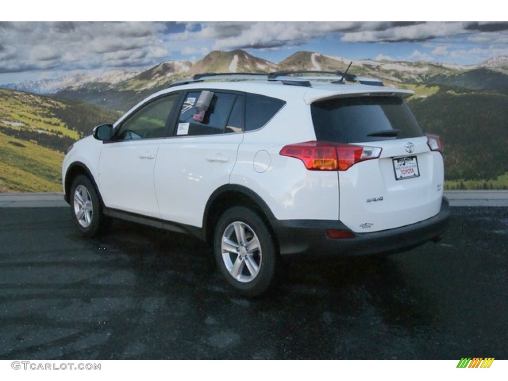 2014 RAV4 XLE AWD - Blizzard White Pearl / Beige photo #3