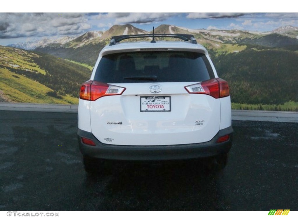 2014 RAV4 XLE AWD - Blizzard White Pearl / Beige photo #4