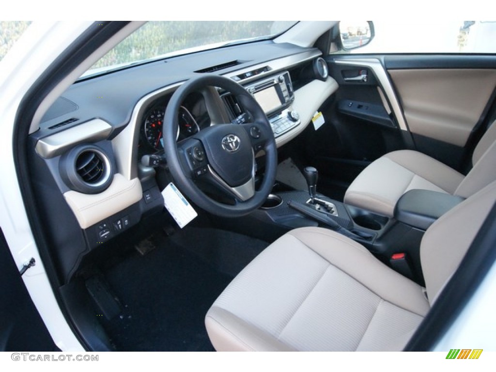 2014 RAV4 XLE AWD - Blizzard White Pearl / Beige photo #5