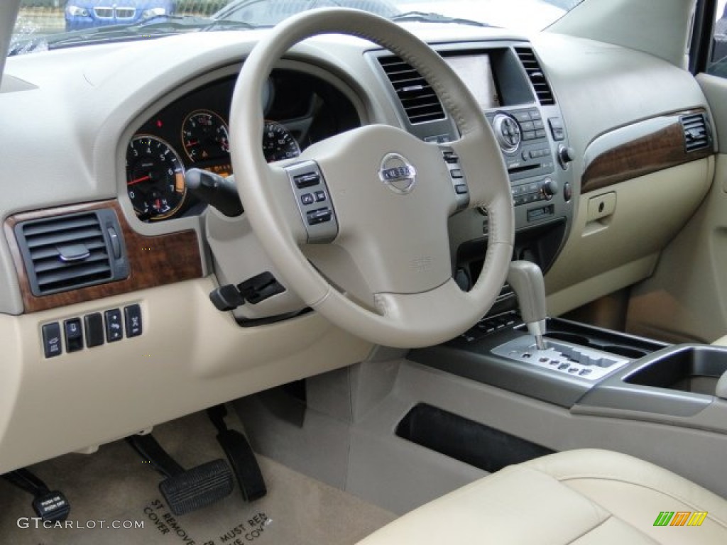 Almond Interior 2011 Nissan Armada Platinum Photo #89597147