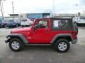 2008 Flame Red Jeep Wrangler X 4x4  photo #8