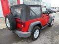 2008 Flame Red Jeep Wrangler X 4x4  photo #11