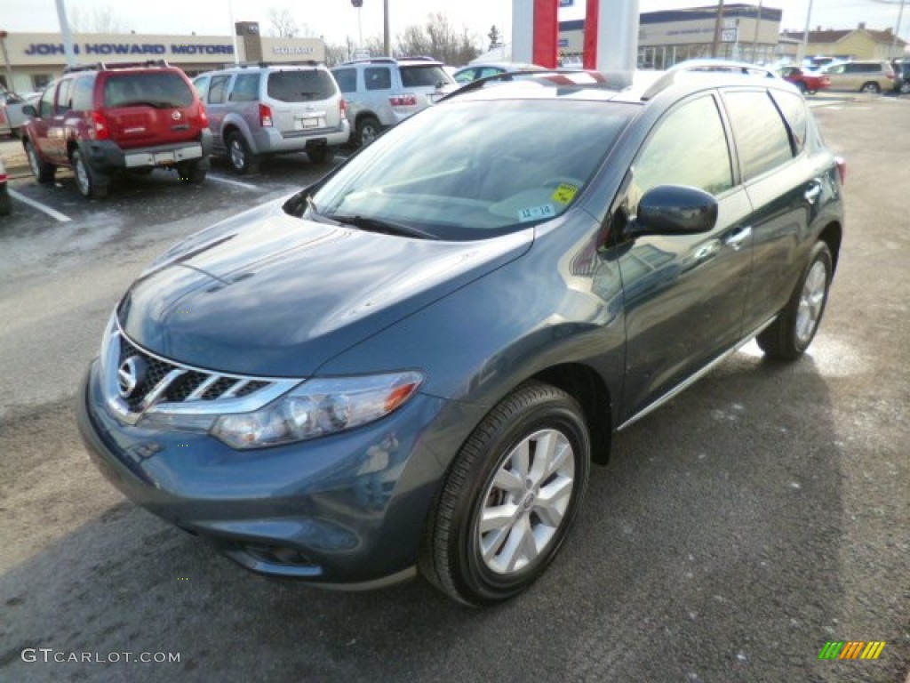 2012 Murano SL AWD - Graphite Blue / Beige photo #2