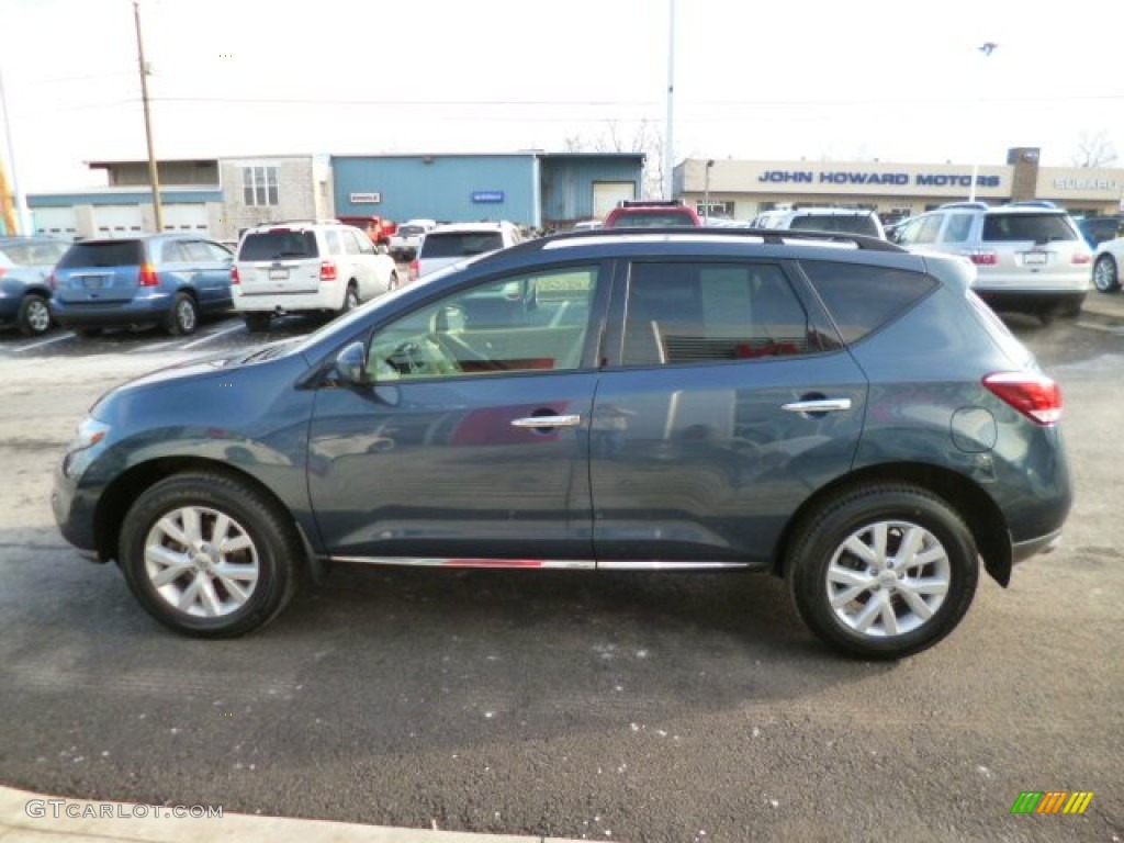 2012 Murano SL AWD - Graphite Blue / Beige photo #3