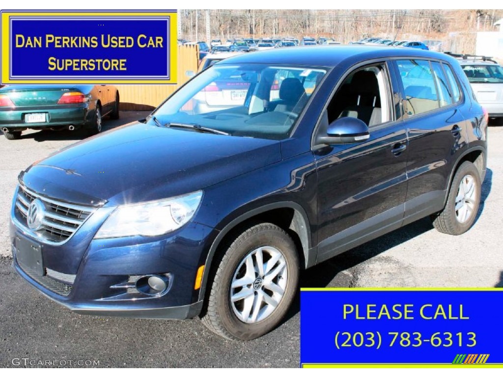 2011 Tiguan S - Night Blue Metallic / Charcoal photo #1