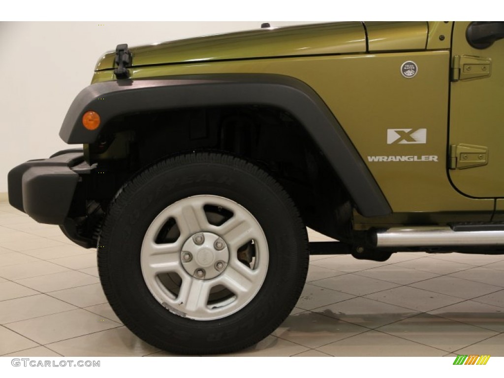 2008 Wrangler X 4x4 - Rescue Green Metallic / Dark Slate Gray/Medium Slate Gray photo #14