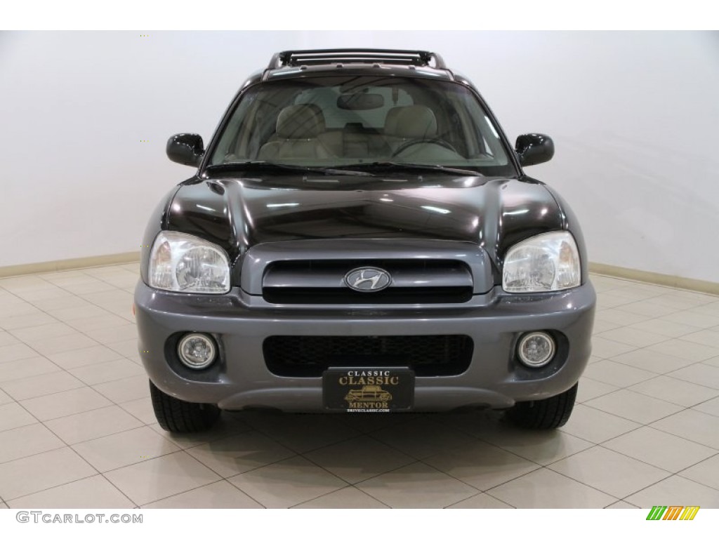 2005 Santa Fe LX 3.5 - Black Obsidian / Beige photo #2