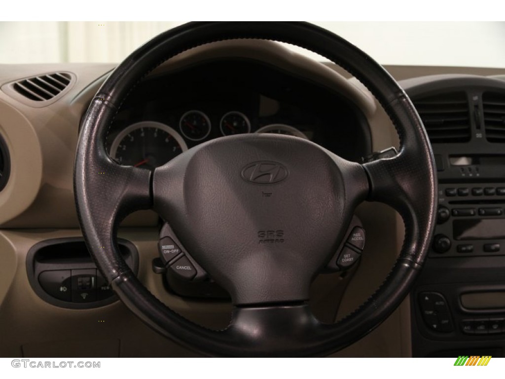 2005 Santa Fe LX 3.5 - Black Obsidian / Beige photo #6