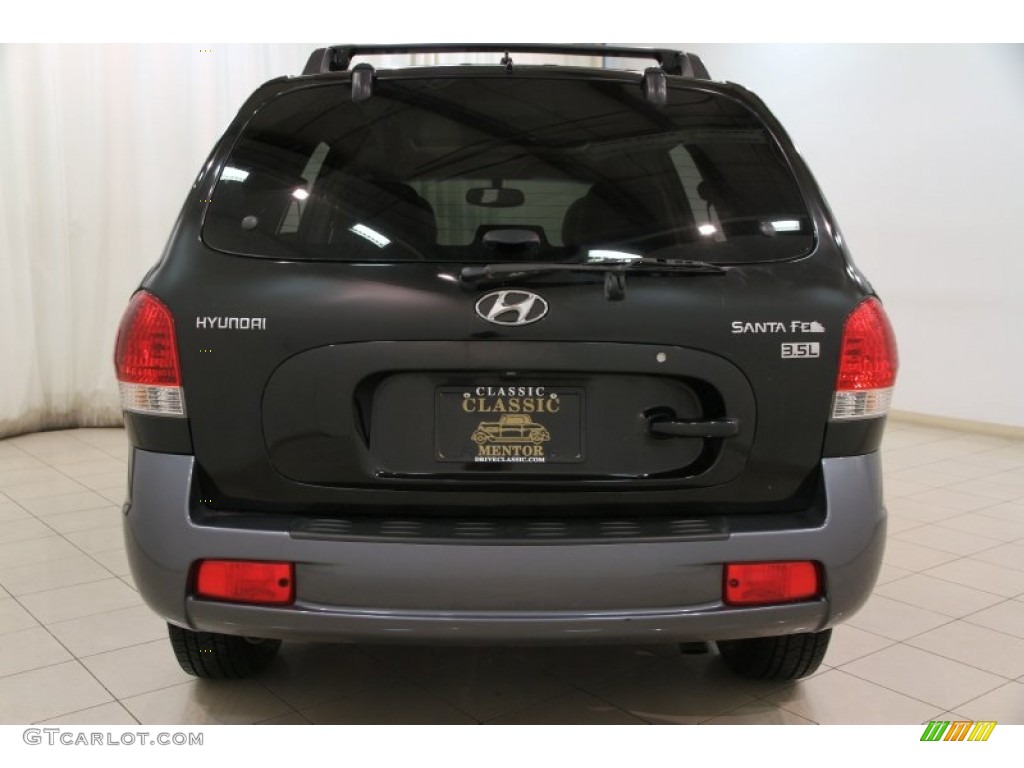 2005 Santa Fe LX 3.5 - Black Obsidian / Beige photo #13