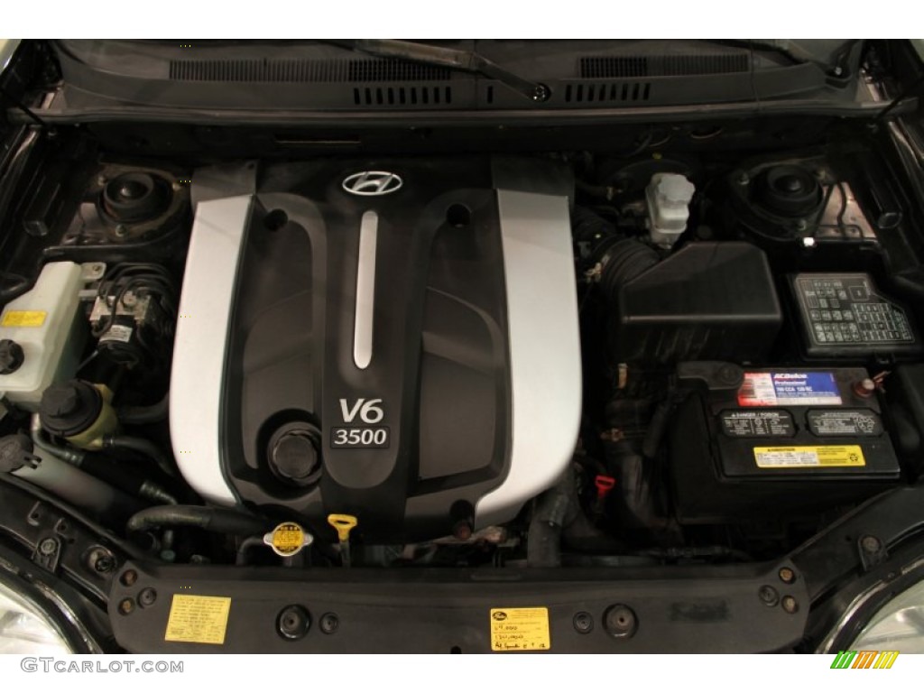 2005 Santa Fe LX 3.5 - Black Obsidian / Beige photo #14