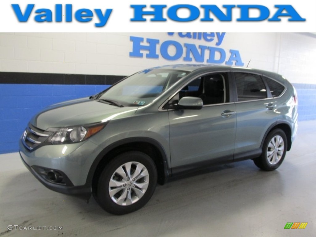 2012 CR-V EX 4WD - Opal Sage Metallic / Black photo #1