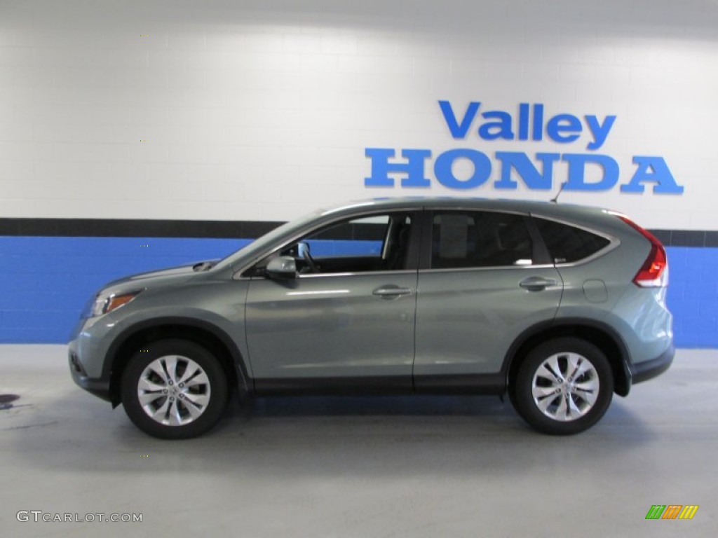 2012 CR-V EX 4WD - Opal Sage Metallic / Black photo #2