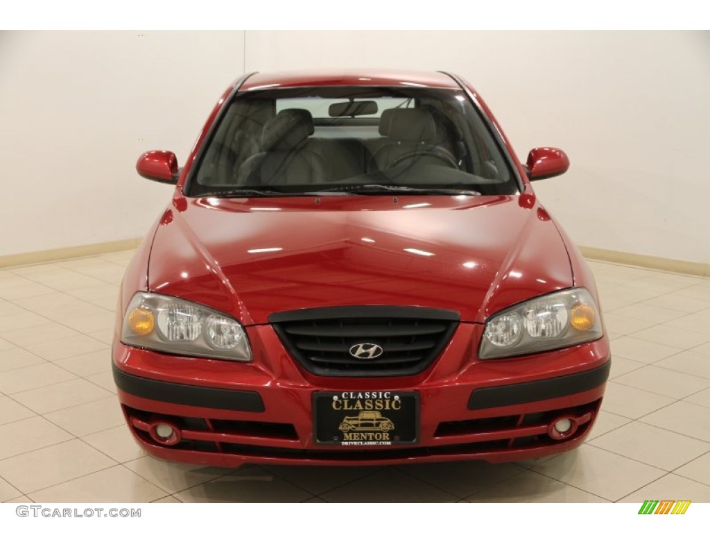 2006 Elantra GT Hatchback - Electric Red / Beige photo #2