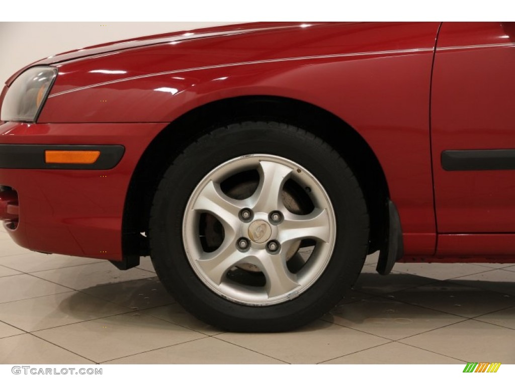 2006 Elantra GT Hatchback - Electric Red / Beige photo #16