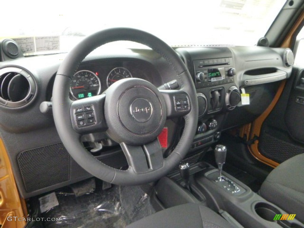 2014 Jeep Wrangler Sport S 4x4 Black Dashboard Photo #89606057