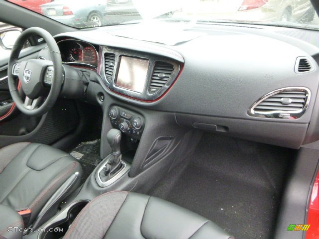 2014 Dodge Dart GT GT Black/Ruby Red Dashboard Photo #89606441