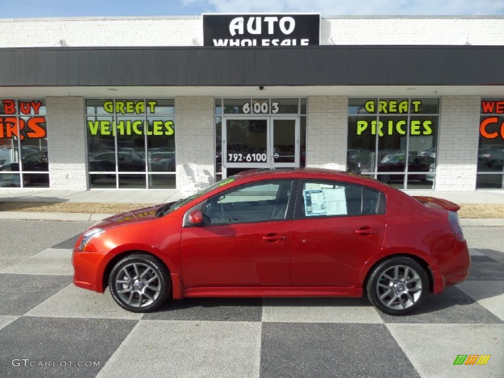 2011 Sentra SE-R Spec V - Lava Red / Charcoal photo #1