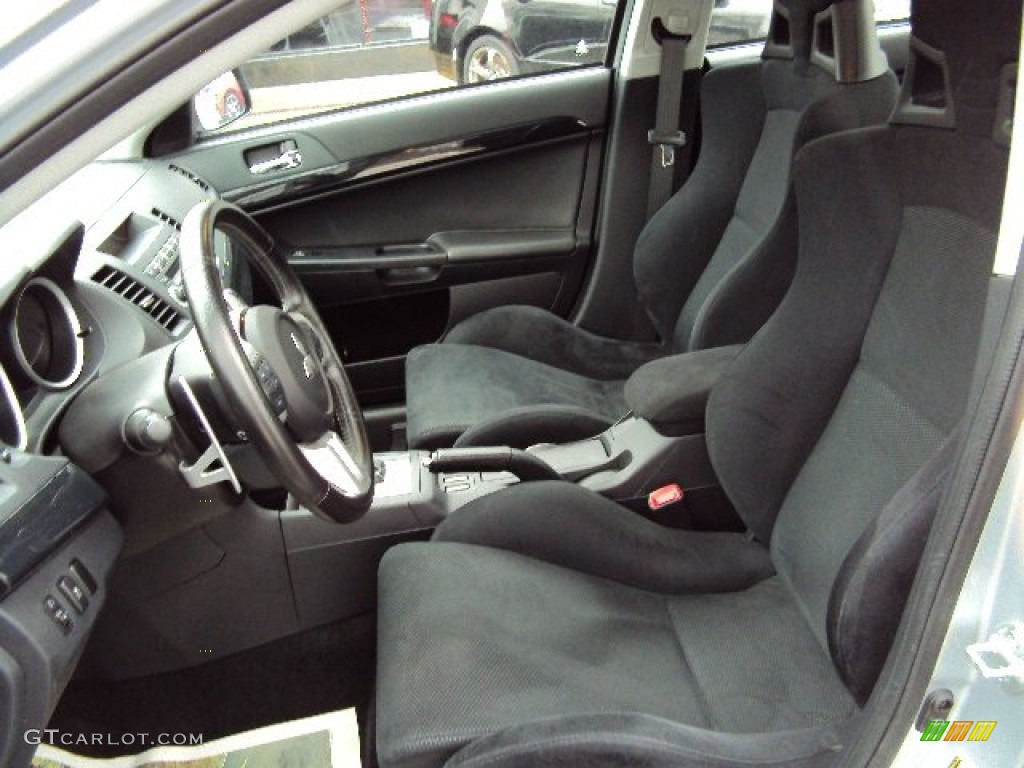 Black Recaro Interior 2012 Mitsubishi Lancer Evolution MR Photo #89606861