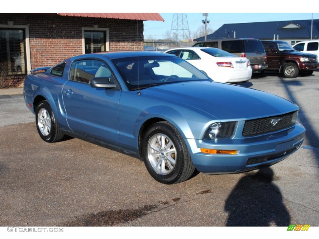 Windveil Blue Metallic 2006 Ford Mustang V6 Deluxe Coupe Exterior Photo #89607827