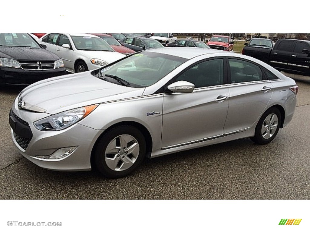 2011 Sonata Hybrid - Hyper Silver Metallic / Gray photo #1