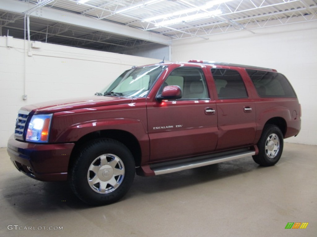2005 Escalade ESV AWD - Red E / Shale photo #4