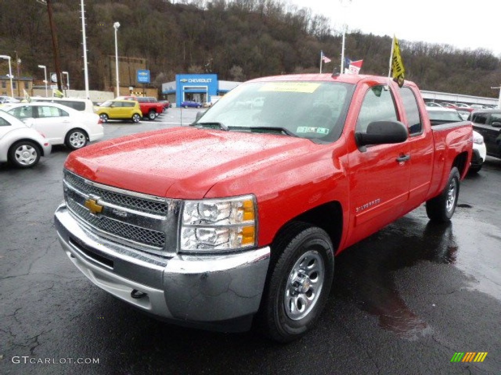 Victory Red 2013 Chevrolet Silverado 1500 LT Extended Cab 4x4 Exterior Photo #89608568
