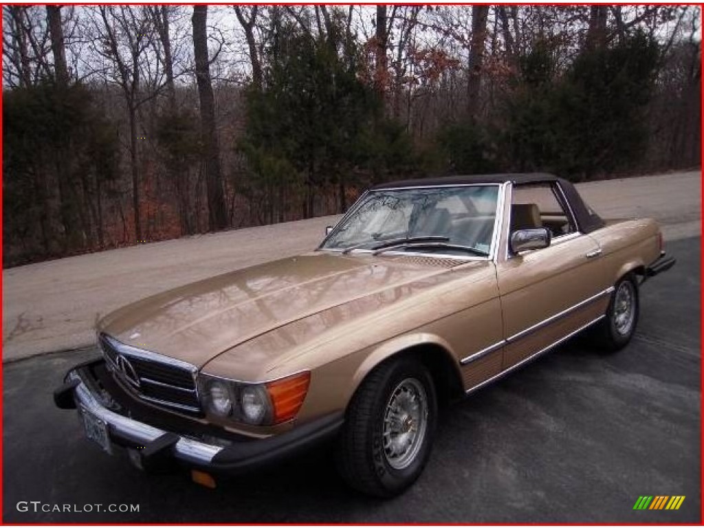 1981 SL Class 380 SL Roadster - Champagne Metallic / Parchment photo #1