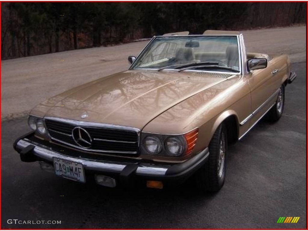 1981 SL Class 380 SL Roadster - Champagne Metallic / Parchment photo #5