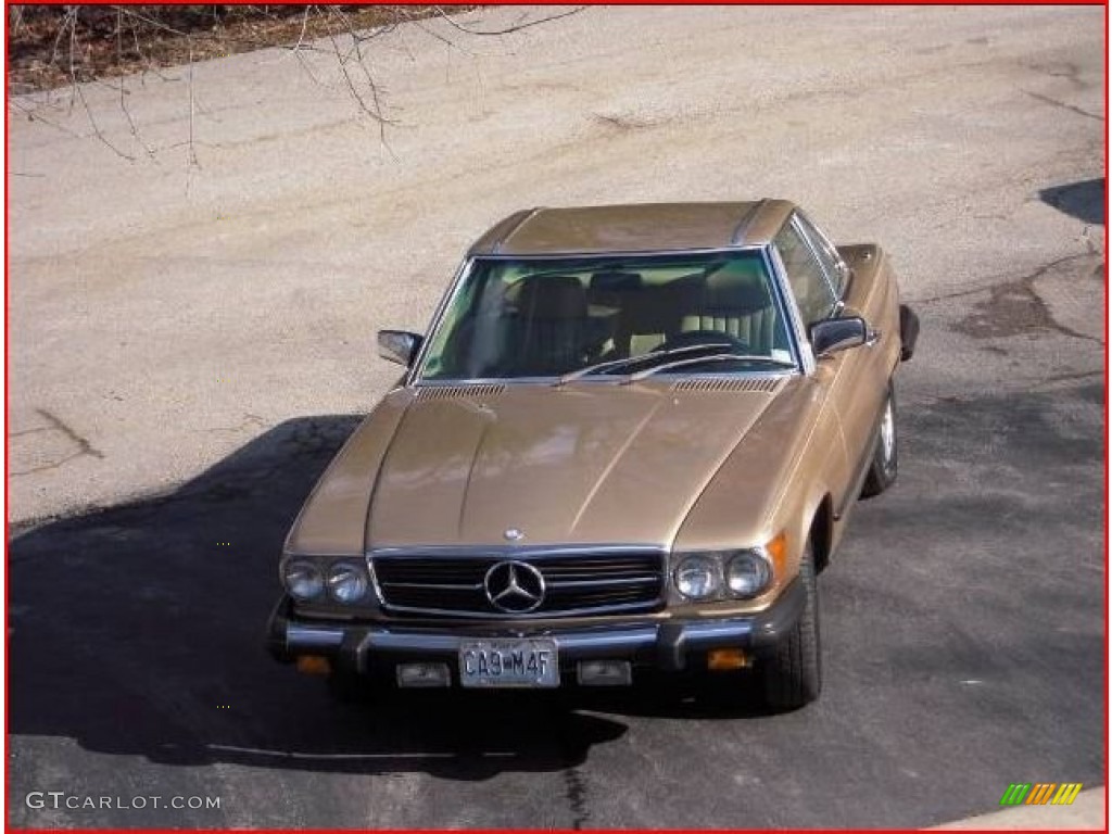 1981 SL Class 380 SL Roadster - Champagne Metallic / Parchment photo #8