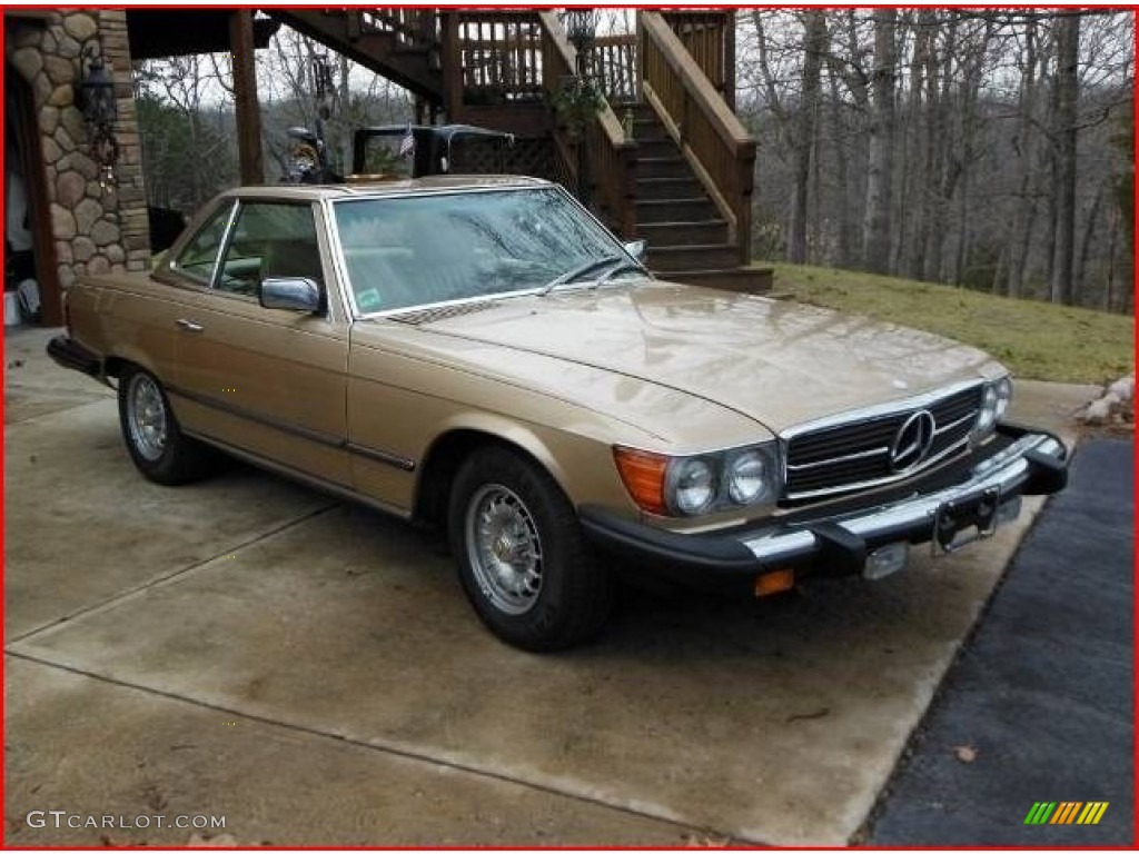 1981 SL Class 380 SL Roadster - Champagne Metallic / Parchment photo #11