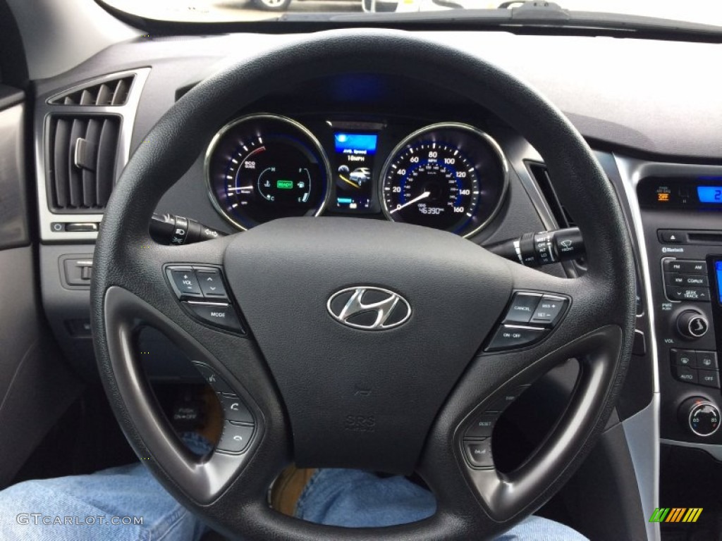 2011 Sonata Hybrid - Hyper Silver Metallic / Gray photo #30