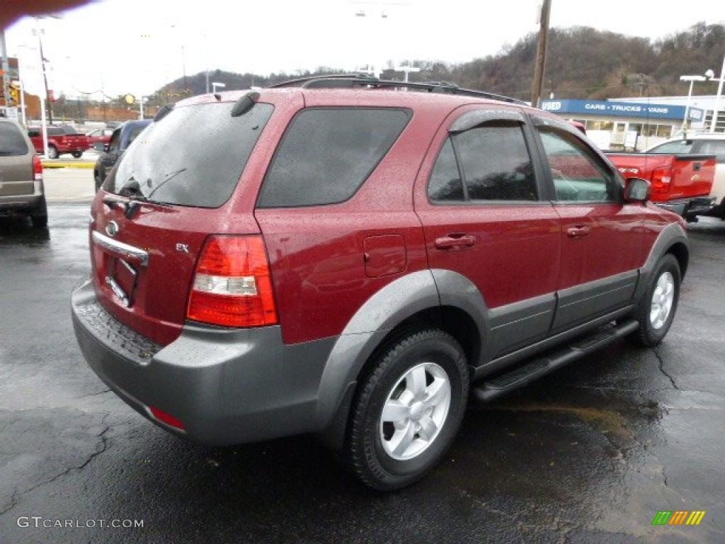 2007 Sorento EX 4WD - Radiant Red / Gray photo #8