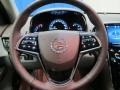 2013 Cadillac ATS Light Platinum/Brownstone Accents Interior Steering Wheel Photo