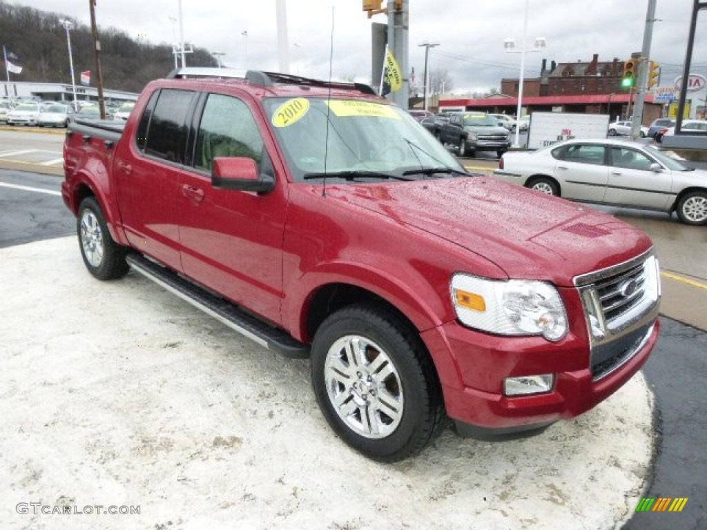 Sangria Red Metallic 2010 Ford Explorer Sport Trac Limited 4x4 Exterior Photo #89614817