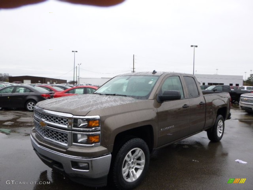 2014 Silverado 1500 LT Double Cab 4x4 - Brownstone Metallic / Jet Black photo #1