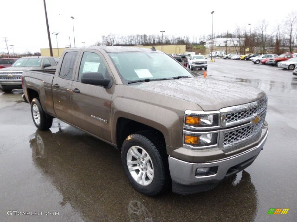 2014 Silverado 1500 LT Double Cab 4x4 - Brownstone Metallic / Jet Black photo #3