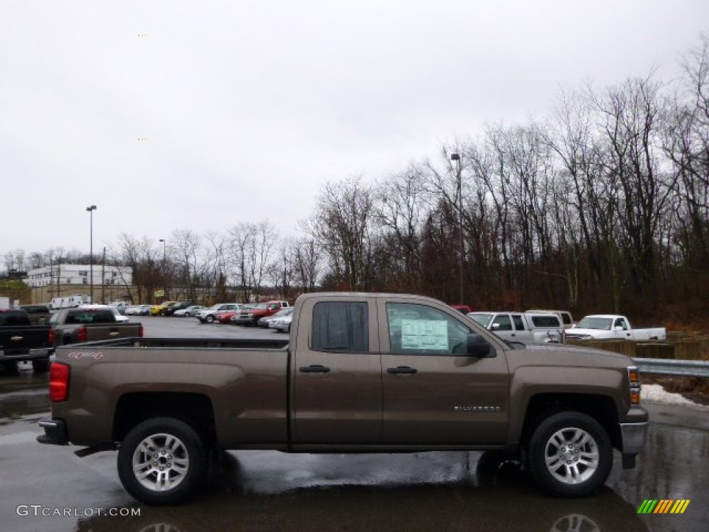 2014 Silverado 1500 LT Double Cab 4x4 - Brownstone Metallic / Jet Black photo #4